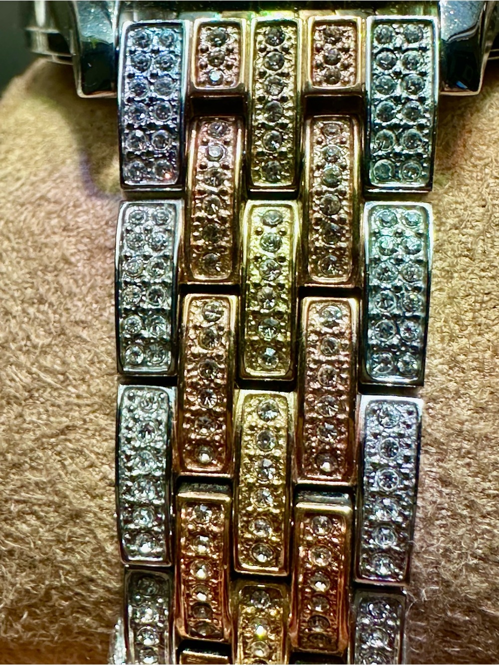 Michael Kors Rose Gold and Silver Crystal Pavé Bracelet Watch - Picture 7 of 7